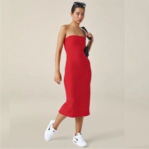 Beyond Yoga Strapless Dress Ruby